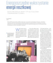 Energooszczedne wykorzystanie energii resztkowej